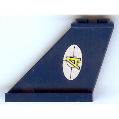 dark blue tail 4 x 1 x 3 with agents logo pattern on left side sticker - set 8970