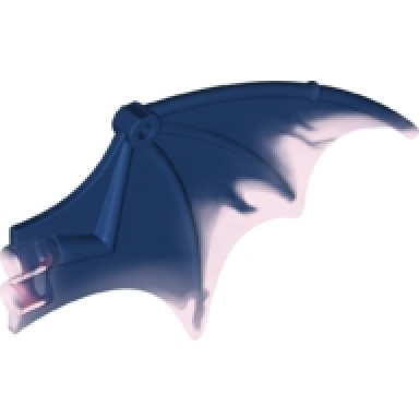 dark blue dragon wing 13 x 8 with trans-dark pink trailing edge pattern
