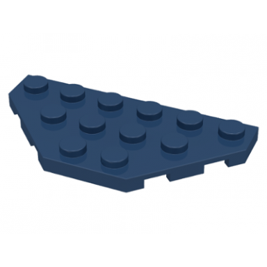 dark blue wedge plate 3 x 6 cut corners