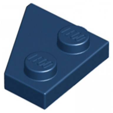 dark blue wedge plate 2 x 2 right