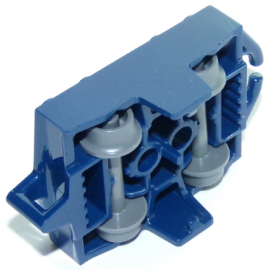 dark blue vehicle base 4 x 5 roller coaster car with dark bluish gray wheels 26021 24869