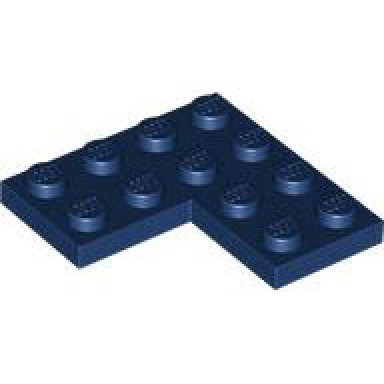 dark blue plate 4 x 4 corner