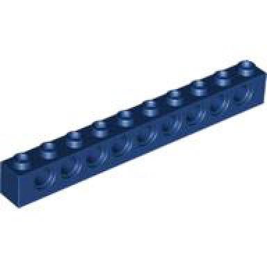 dark blue technic brick 1 x 10 with holes