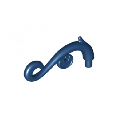 dark blue plant stem curved with bar thorns and swirls
