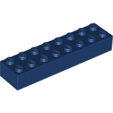 dark blue brick 2 x 8