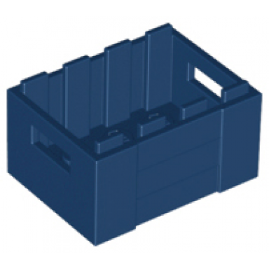 dark blue container crate 3 x 4 x 1 2 3 with handholds