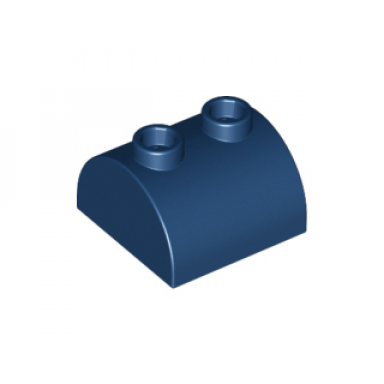 dark blue slope curved 2 x 2 double with 2 hollow studs