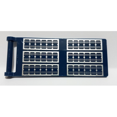 dark blue flag 7 x 3 with bar handle with solar panels pattern