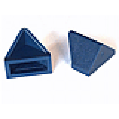 dark blue slope 45 2 x 1 double inverted without bottom tube or bottom stud holder
