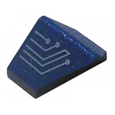 dark blue slope 45 2 x 1 double inverted with silver circuitry 5 lines pattern model right side sticker - set 7702 7703