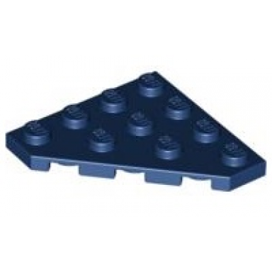 dark blue wedge plate 4 x 4 cut corner