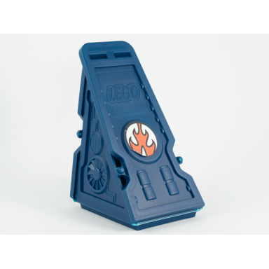 dark blue vehicle racer launcher with rip logo and stat card on inside pattern stickers - set 4574