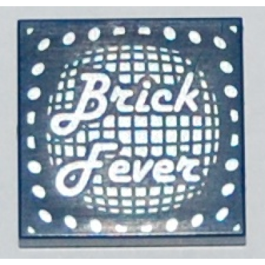 dark blue tile 2 x 2 with silver brick fever and lights pattern