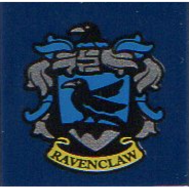 dark blue tile 2 x 2 with hp ravenclaw house crest pattern