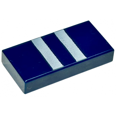 dark blue tile 1 x 2 with 2 white stripes pattern brickheadz harry potter sleeve