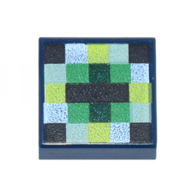 dark blue tile 1 x 1 with pixelated pattern minecraft eye of ender