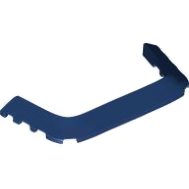 dark blue wedge 10 x 4 x 2 3 cutout mudguard