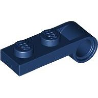 dark blue plate modified 1 x 2 with pin hole on end
