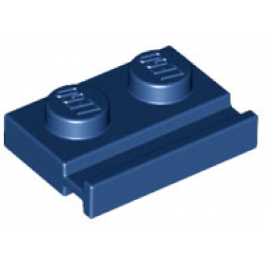 dark blue plate modified 1 x 2 with door rail