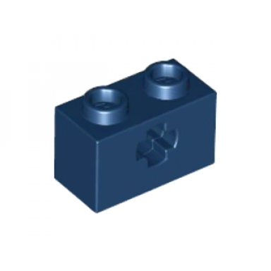 dark blue technic brick 1 x 2 with axle hole