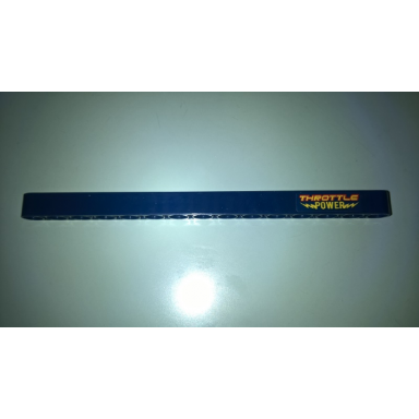 dark blue technic liftarm thick 1 x 15 with throttle power pattern model left side sticker - set 41999