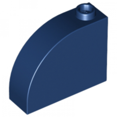 dark blue slope curved 3 x 1 x 2 with hollow stud