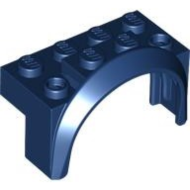 dark blue vehicle mudguard 4 x 2 1 2 x 2 with arch round