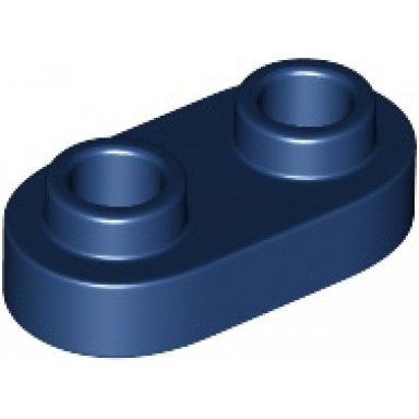 dark blue plate round 1 x 2 with open studs