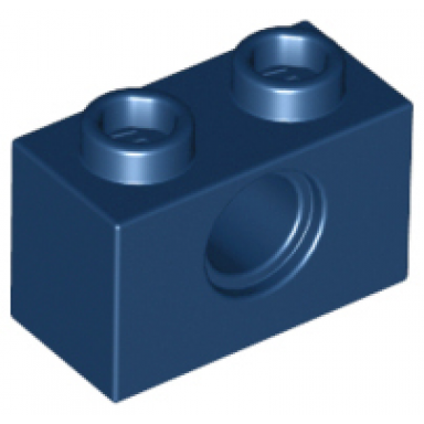 dark blue technic brick 1 x 2 with hole