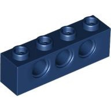 dark blue technic brick 1 x 4 with holes