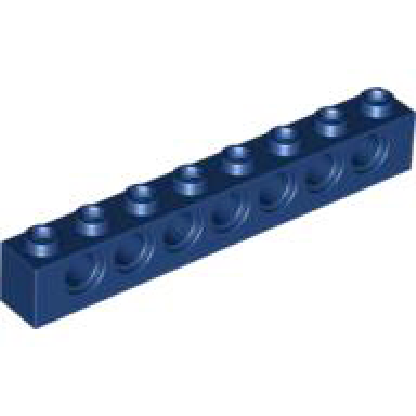 dark blue technic brick 1 x 8 with holes