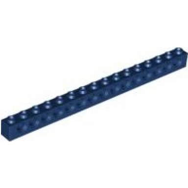 dark blue technic brick 1 x 16 with holes