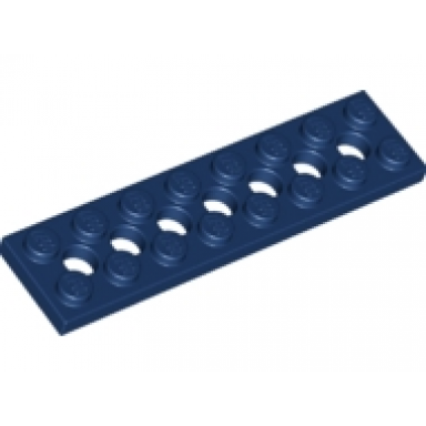 dark blue technic plate 2 x 8 with 7 holes