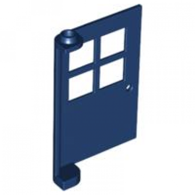 dark blue door 1 x 4 x 5 with 4 panes