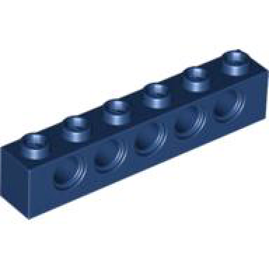 dark blue technic brick 1 x 6 with holes