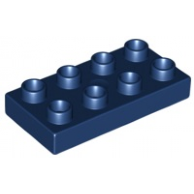 dark blue duplo plate 2 x 4 x 1 2 thick