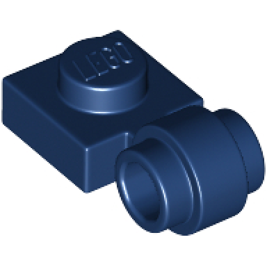 dark blue plate modified 1 x 1 with light attachment - thick ring