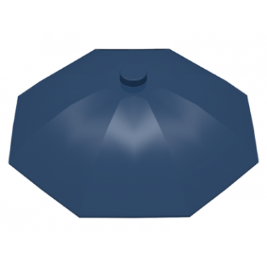 dark blue minifigure utensil umbrella top with no bottom flaps 6 x 6 with top stud