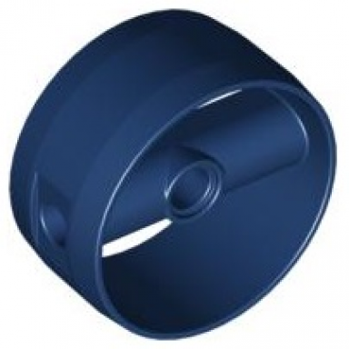 dark blue cylinder 4 x 4 x 1 2 3 with pin holes and center bar