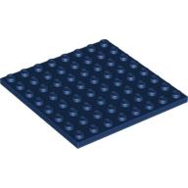 dark blue plate 8 x 8