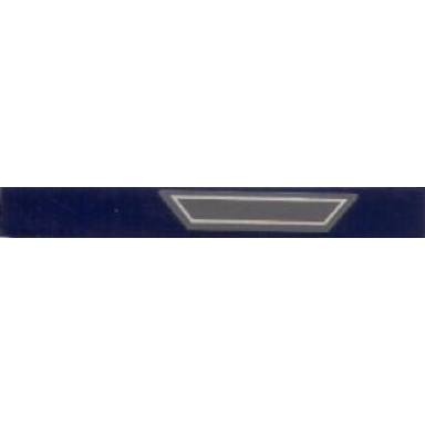 dark blue tile 1 x 8 with dark bluish gray trapezoid with light bluish gray outline pattern model right side sticker - set 7661