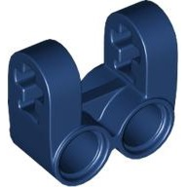 dark blue technic axle and pin connector perpendicular double split