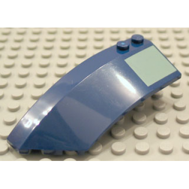 dark blue wedge 8 x 3 x 2 open left with sand green square pattern