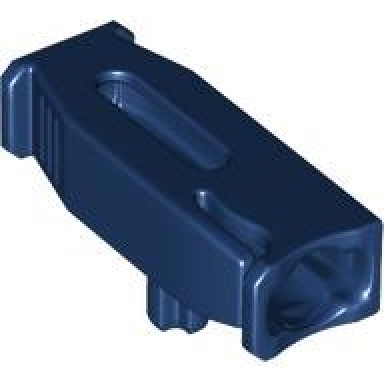 dark blue projectile launcher 4 x 2 x 1 with bottom axle for 1 x 1 round tiles