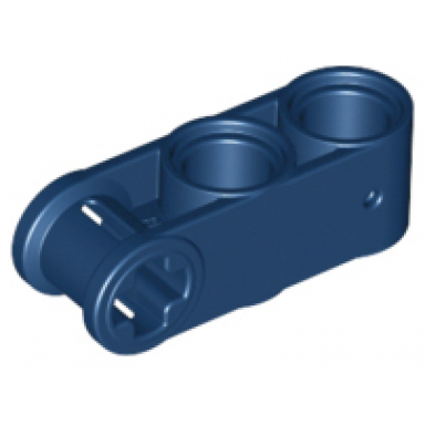 dark blue technic axle and pin connector perpendicular 3l with 2 pin holes