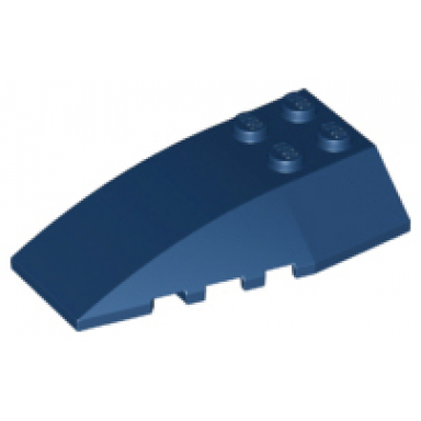 dark blue wedge 6 x 4 triple curved