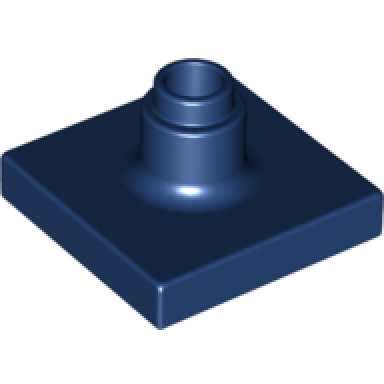 dark blue duplo support sign post short - thin base
