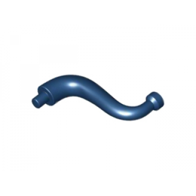 dark blue elephant tail trunk with bar end - short curved tip