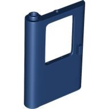dark blue door 1 x 4 x 5 train left thick support at bottom