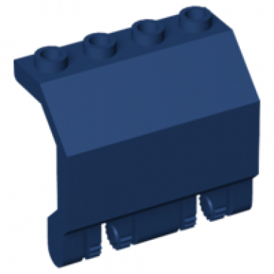 dark blue panel 2 x 4 x 3 1 3 with double locking 2 fingers hinge